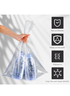 KASTWAVE 50 Pcs Large Clear Plastic Bags 16" x 24" Plastic Packaging Bags Plastic Popcorn Bags Flat Poly Bags Large Plastic Bags for Bread Dough Clothes Packaging Storage Toy Bag  - Image 2