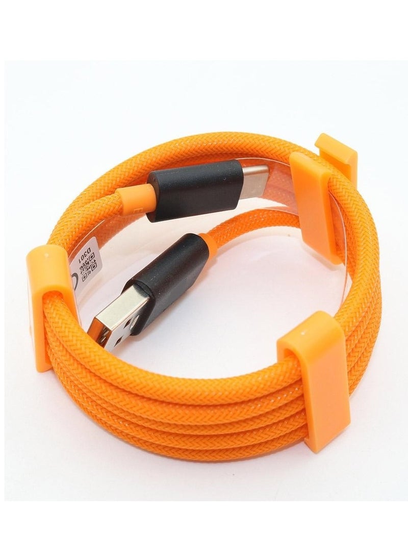 USB Type-C Cable Quick Charge 30W Nylon Braided Tangle-Free Charge and Sync Cable 100cm Orange/Black - pzsku/Z6A3D8D3350319CDB64CDZ/45/_/1714396660/0011215a-1807-4409-8407-5a15a9e6c60e