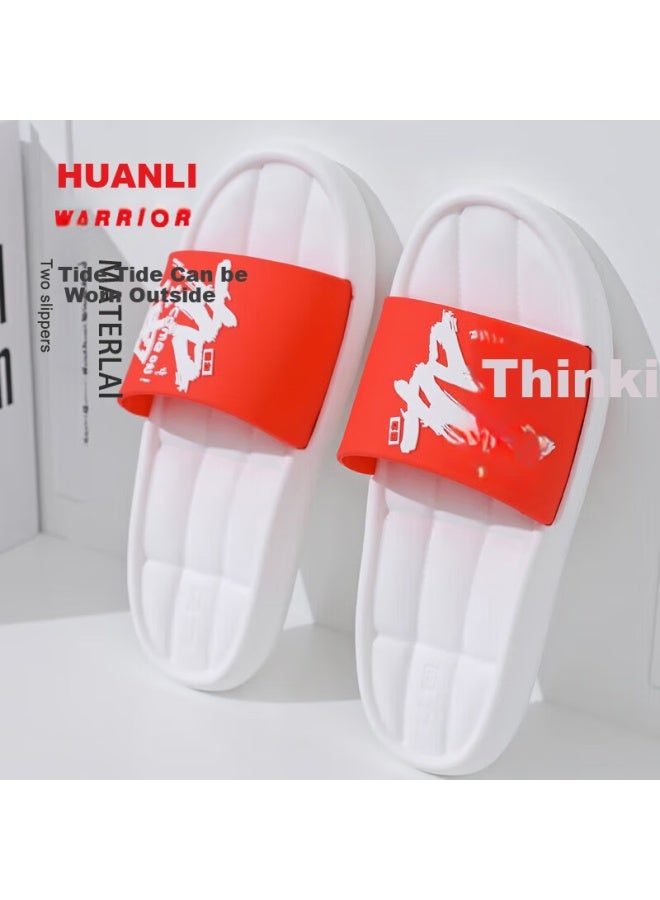 Warrior Outdoor Slippers Bathroom Indoor And Outdoor Anti-slip Lightweight Quick-drying Sandals Hl01857 White Size 41