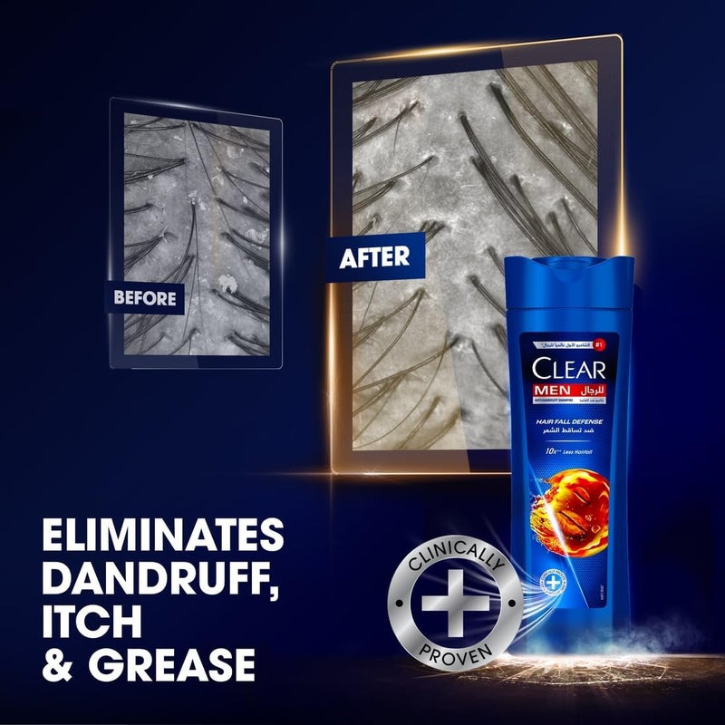 CLEAR Men Anti-Dandruff Shampoo - Hair Fall Defense, 600 ML - Image 5