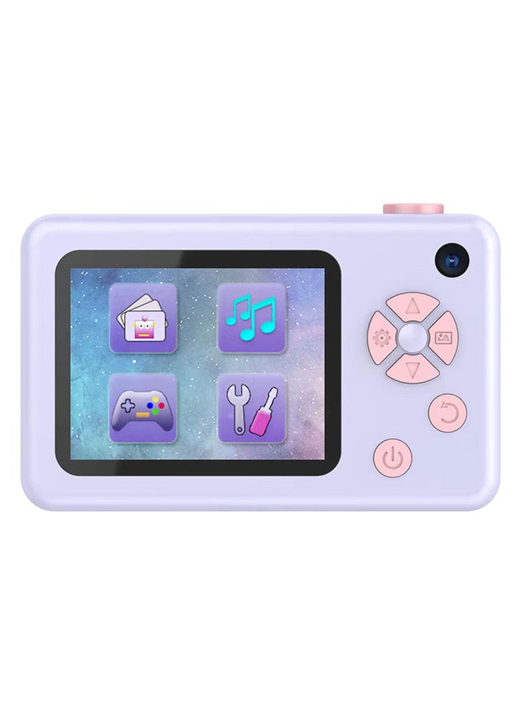 Generic H4 Mini Pocket Camera 1080P Ultra HD 8K Student Digital Camera 2.4-inch LCD Camera with Flash - Purple - Image 2