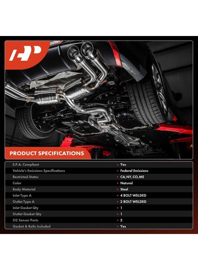 A-Premium طقم محول حفاز أمامي يسار متوافق مع شيفروليه إمبالا 2014-2018 وكاديلاك XTS 2013-2016، 3.6L، متوافق مع معايير وكالة حماية البيئة - Image 3