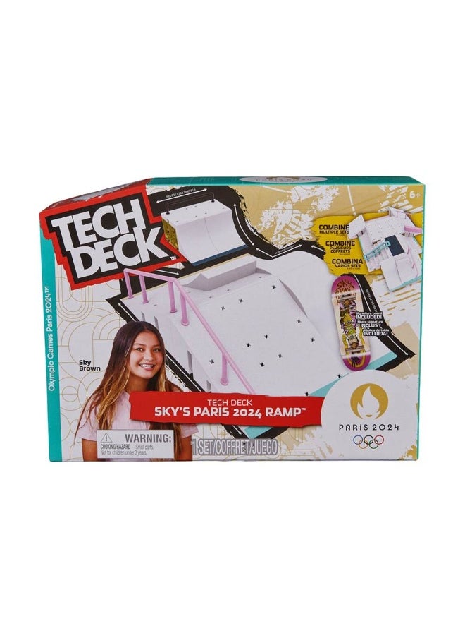 Tech Deck Tech Deck Olympic Games Paris 2024 Sky'S Paris Ramp Playset With Fingerboard  - Image 1