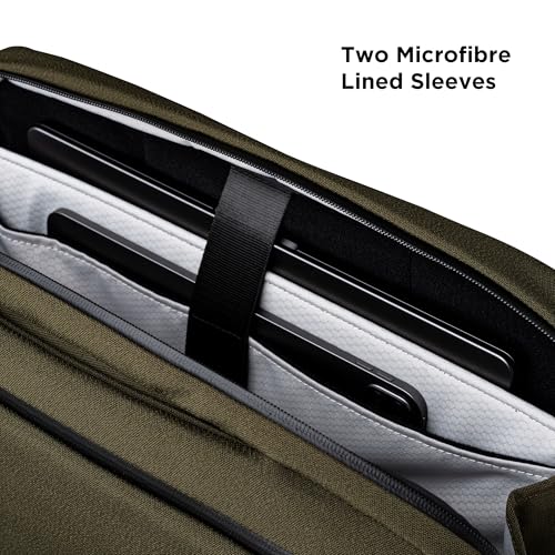 ALPAKA Elements Tech Brief Pro 12L -3-in-1 Recycled Fabric Laptop Briefcase Backpack for 16" Laptop, Anti-Theft Secure with Luggage Pass-Through, Water-Resistant, Fits Tech & Business Essentials,Green - Image 3