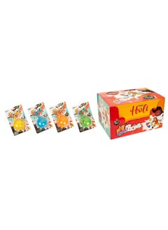 TOTA Tota Holi Gulal Ball | Herbal Gulal Bomb Toy in 6 Different Vibrant Holi Colours | USE 100+ Times - Pack of 4 (Assorted Colour)  - Image 1