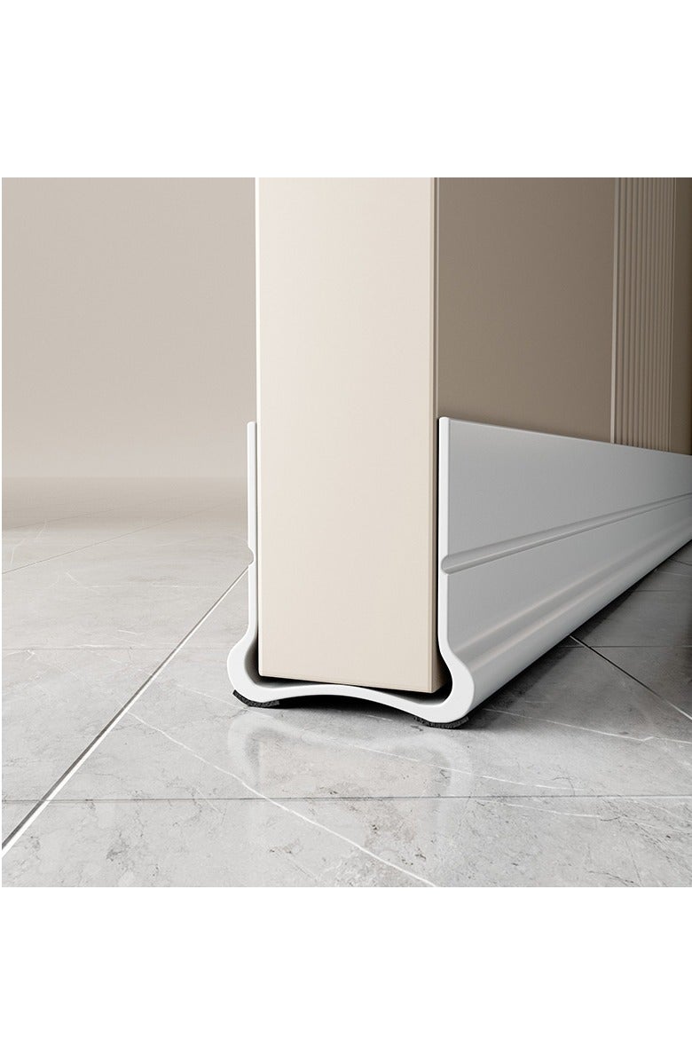 RATSAW Under Door Draft Stopper, Door Gap Sweep Seal Strip Anti-Detachment Design Weather Stripping Noise Blocker with Strong Adhesive Door Insulation Guard White - Image 1