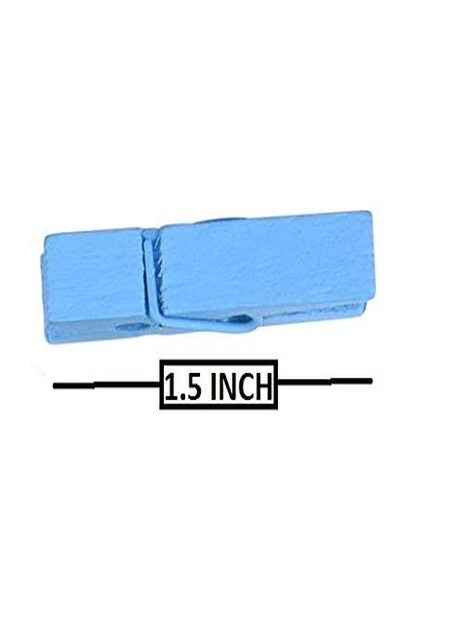 Morel Mixed Color Wooden Clothes Photo Paper Peg Clothespin Craft Clips Pack 25 of 1.5 Inch - Image 2