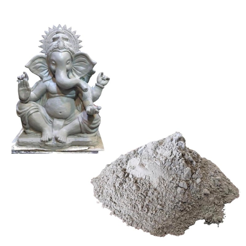 Ganesh Pottery Natural NonToxic Fine Shadu MatiClay Powder Best for EcoFriendly Ganesha Idol Making DIY Projects Sculpture and Creative Fun 1kg