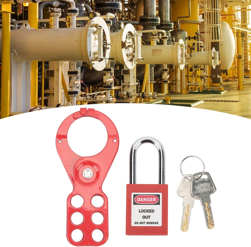 klarako Lockout Tagout Kit, Lockout Tagout Locks Set, Electrical Lockout Tagout Kit, Safety Padlocks, With Safety Hasp Padlock, Lockout Tag Keys Tamper Proof(1.5in/38mm Shackle) - Image 3