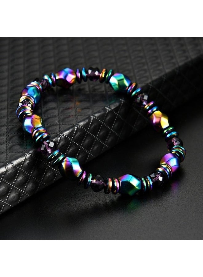Generic Colorful Beaded Hematite Magnetic Bracelets Wris 