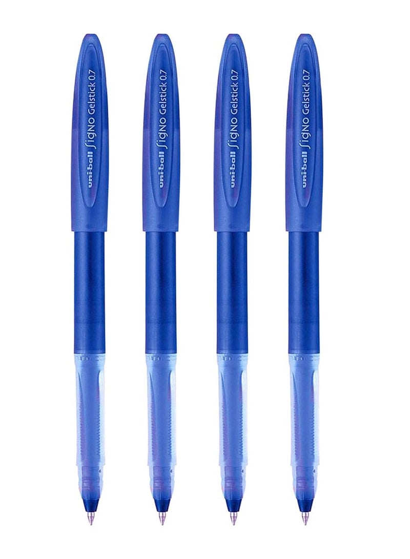 Uniball قلم حبر جل Signo Gelstick 4 قطع بقطر 0.7 مم حبر أزرق - Image 1