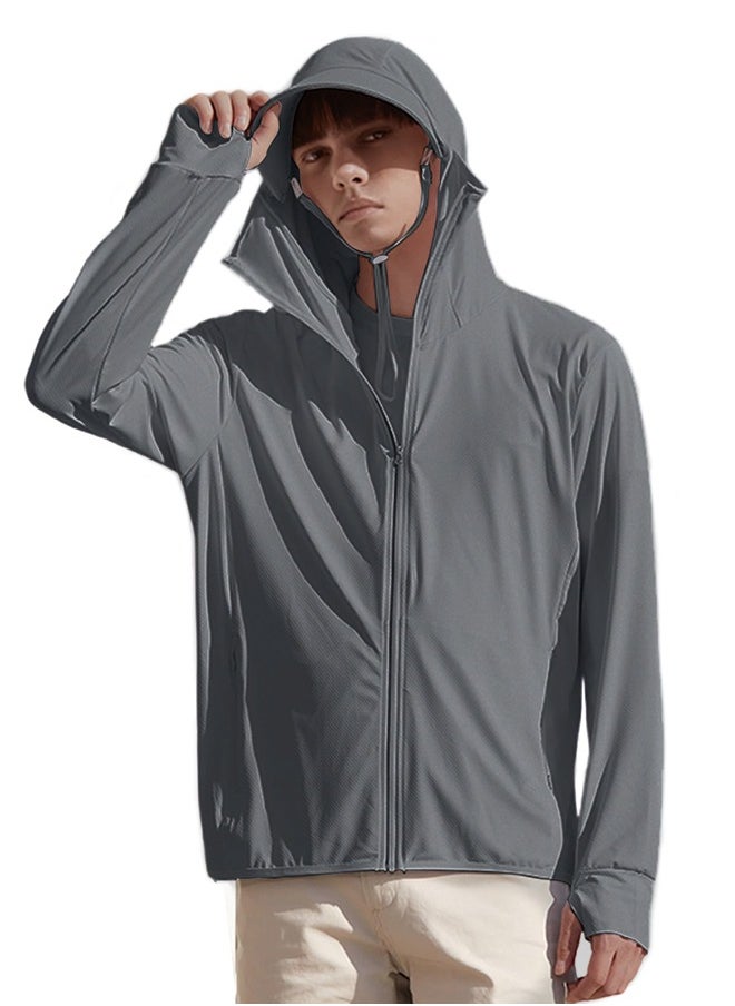 Beauenty Sun Shirts for Men Rash Guard Shirts Sun Protection Jacket Men Sun Protection Clothing Fishing Shirts UV Sun Hoodie Mens (3XL)  - Image 1