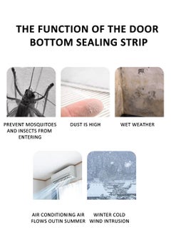 l&wen Door Draft Stopper, Self-Adhesive Door Seal Strips Sweeps for Bottom of Doors Seal Gap Reduce Wind, Dust (1m Black)  - Image 2
