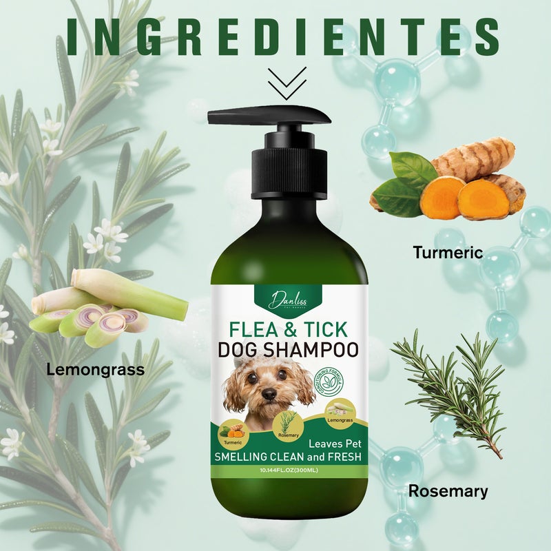 Danliss Flea & Tick Dog Shampoo - Herbal Formula,    300ml - Image 2