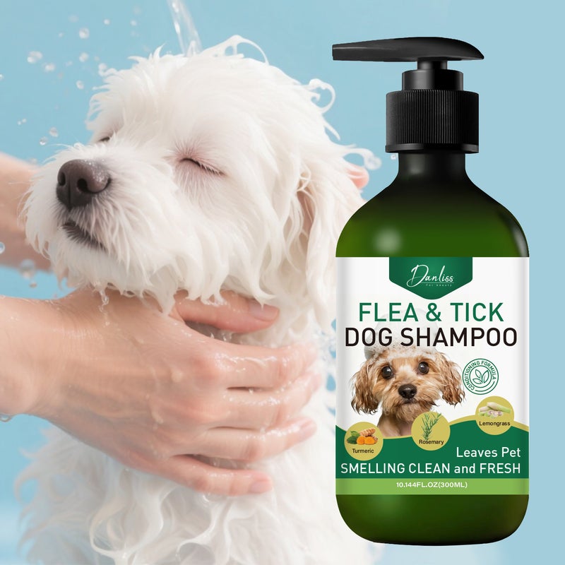 Danliss Flea & Tick Dog Shampoo - Herbal Formula,    300ml - Image 1