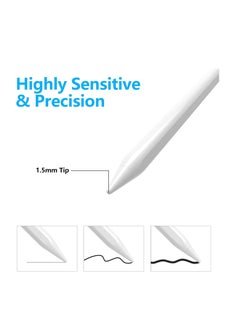 Generic Touch Stylus for iPad 10/9/8/7/6 Generation, iPad Air 5/4/3rd, iPad Mini 6/5Generation, iPad Pro 12.9/11Gener, with Tilt & Palm Rejection & Magnetic Adsorption Stylus Pen for Apple iPad 2018-2022  - Image 2