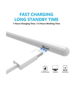 Generic Touch Stylus for iPad 10/9/8/7/6 Generation, iPad Air 5/4/3rd, iPad Mini 6/5Generation, iPad Pro 12.9/11Gener, with Tilt & Palm Rejection & Magnetic Adsorption Stylus Pen for Apple iPad 2018-2022  - Image 3