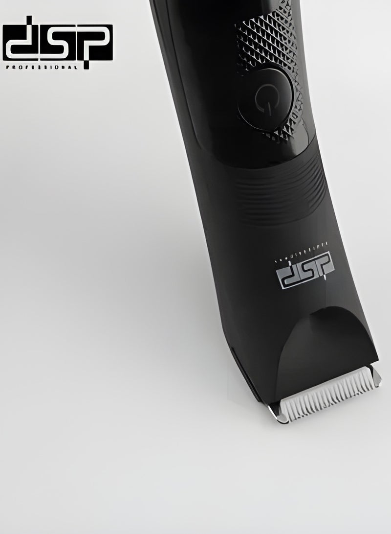 DSP Men's Razor DSP with Replaceable Ceramic Blade Anti-Cutting Professional Waterproof Body Hair Shaver with LED Light, Display and Standing Charging Station (Black) - Image 4