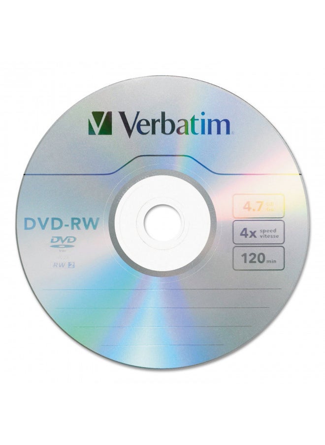 VERBATIM - Verbatim DVD-RW 4.7GB 4X with Branded Surface - 30pk Spindle, BLUE/GRAY - 95179 - Image 1