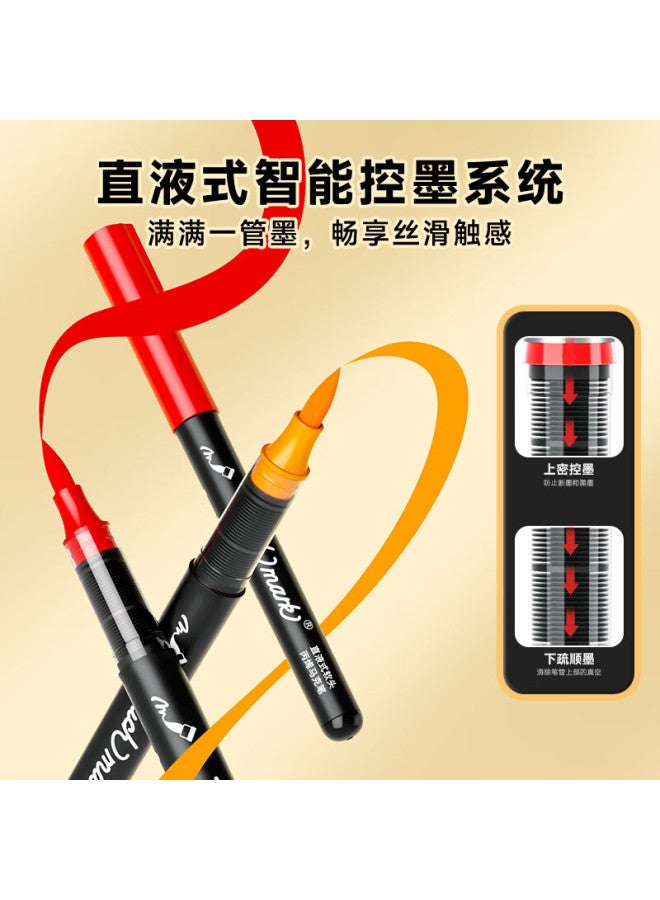 Touch Mark Direct Liquid Acrylic Marker 48 Colors Small Black Box Non-transparent Stackable Watercolor Pen Washable Painting Pen Student Birthday Back-to-school Gift - Image 2