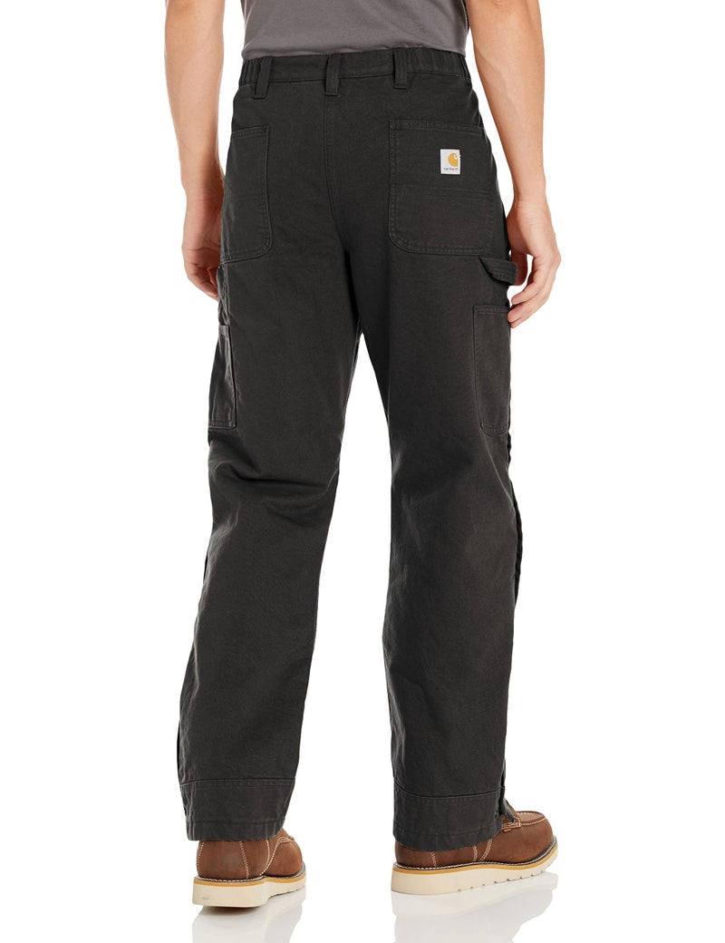 carhartt Loose Fit Washed Duck Insulated Pant Black - Image 2