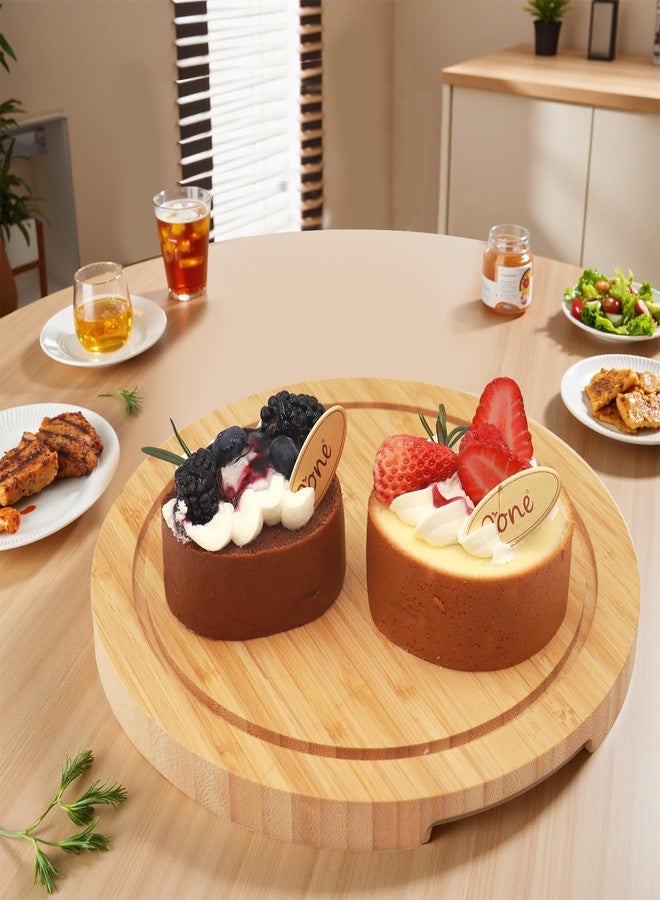 Vacream Bamboo Cake Stand & Charcuterie Board with Lid - Large Serving Acrylic Platter for Party Dessert Table Display, Decorative Server Tray for Cakes, Pastries, Cheese Display - Image 5