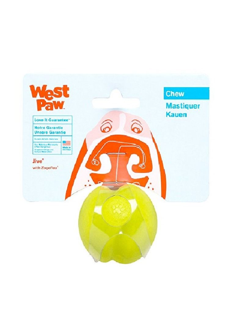 West Paw Design Jive Dog Ball Toy Green Large - Image 1
