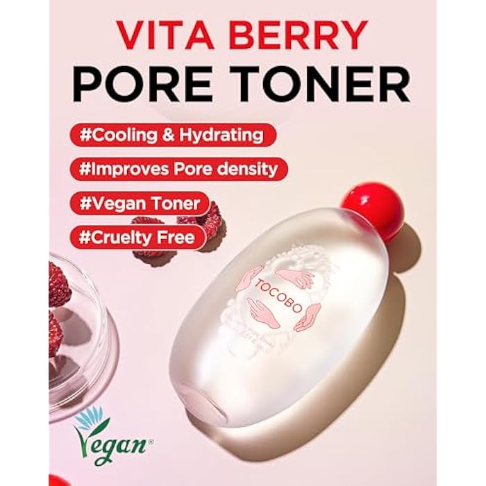 TOCOBO Vita Berry Pore Toner – Korean Vegan Alcohol-Free Face Toner with Hibiscus, Niacinamide & Vita Berry Water for Pore Tightening - Oil Balancing & Gentle Exfoliation, 5.07 fl.oz. - Image 2