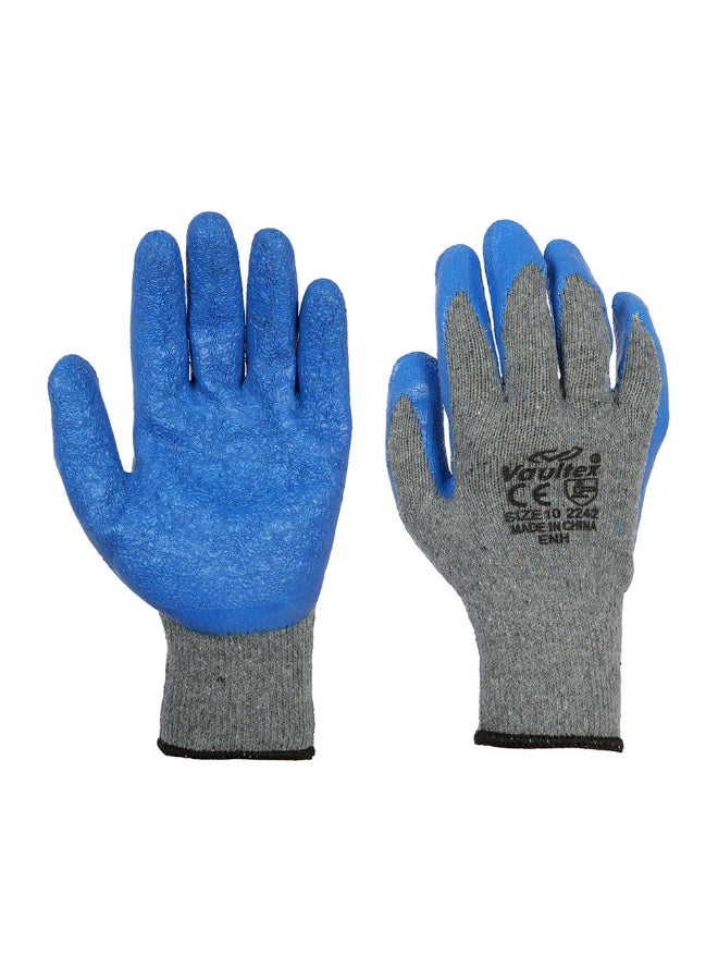 Vaultex Vaultex ENH Latex Coated Gloves Blue & Grey Size XL, 12 Pair/Pack  - Image 3