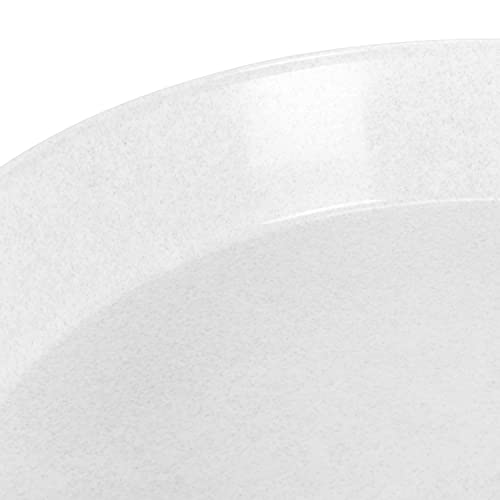 Austin Planter 16 Inch (14.2 Inch Base) Case of 2 Plant Saucers - White Granite Colored Polypropylene - Image 2