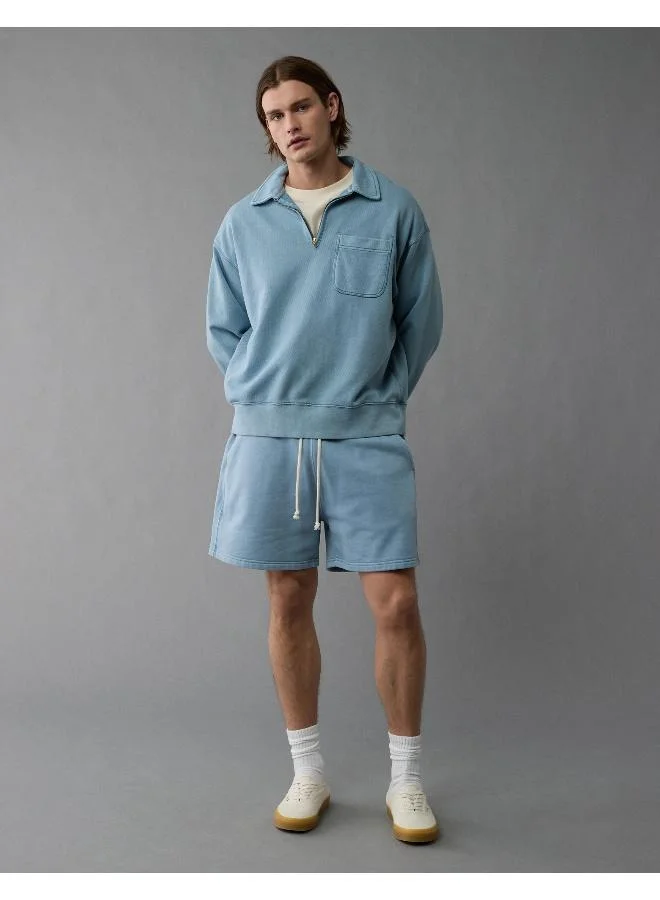 American Eagle AE Quarter-Zip Polo Collar Sweatshirt