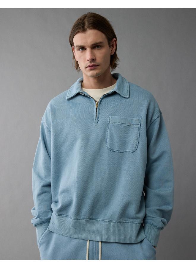 امريكان ايجل سترة بولو بياقة بسحاب ربعي - Image 1