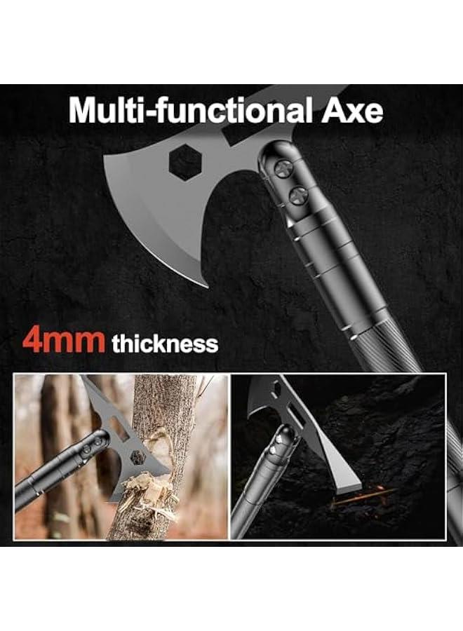 HOOKOR Survival Shovel, Camping Shovel Axe Outdoor Shovel Set Multi-Purpose Camping Folding Shovels Hatchet with 16.5-30 inch Lengthened 23 in 1 Survival Gear for Car Emergency Hiking Camping - Image 4