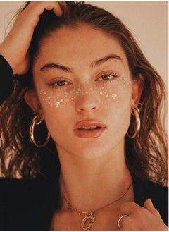 Generic Makeup Patches - Gold - Face Glitter Makeup Speckles - Glow Up Makeup Patches - Face Glitter Speckles Patches - Cute Glitter Makeup Accessories for Women - Cosmetic Glitter for Face - 6 Count  - Image 2