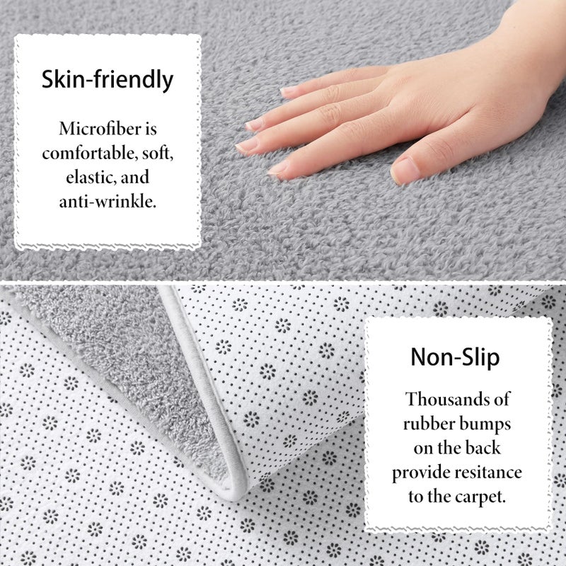 Keeko Soft Area Rugs for Bedroom Living Room  4x6 Grey Modern Indoor Low Pile Fluffy Rug Machine Washable Non Slip Thickened Memory Foam Rug Carpet for Kitchen Dorm Classroom Kids Room Decor - Image 5