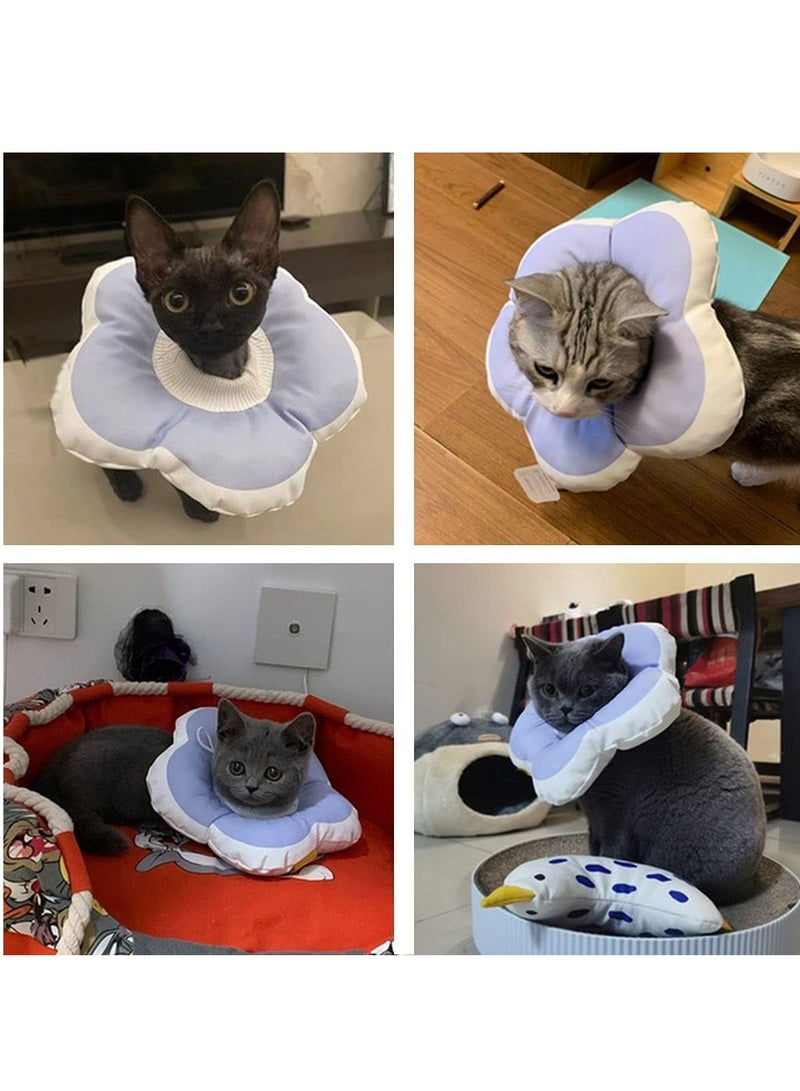 RATSAW Cat Cone Collar Waterproof and Soft Cone Collars for Cat Wound Healing Protective Cone After Surgery Elizabethan Collars for Kitten Pets M - Image 3