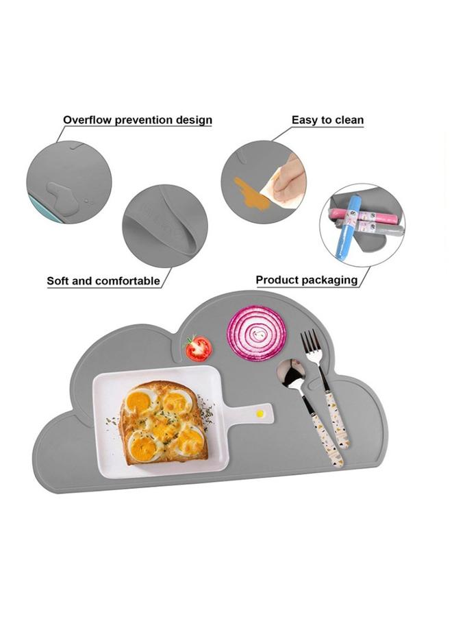 Bluejw Children's Silicone Placemat Baby Food Mat Baby's Silicone Table Mat Cloud Placemat - Image 4