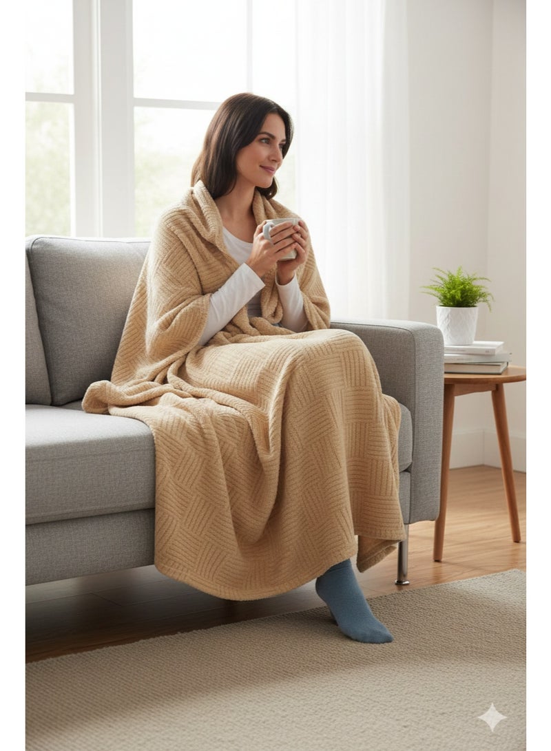 Nile Weave Elegant Egyptian Cotton Leno Throw Blanket – ultra-soft, lightweight, and beautifully crafted. Enjoy luxurious comfort, breathable warmth, and timeless sophistication in any room. - Image 2