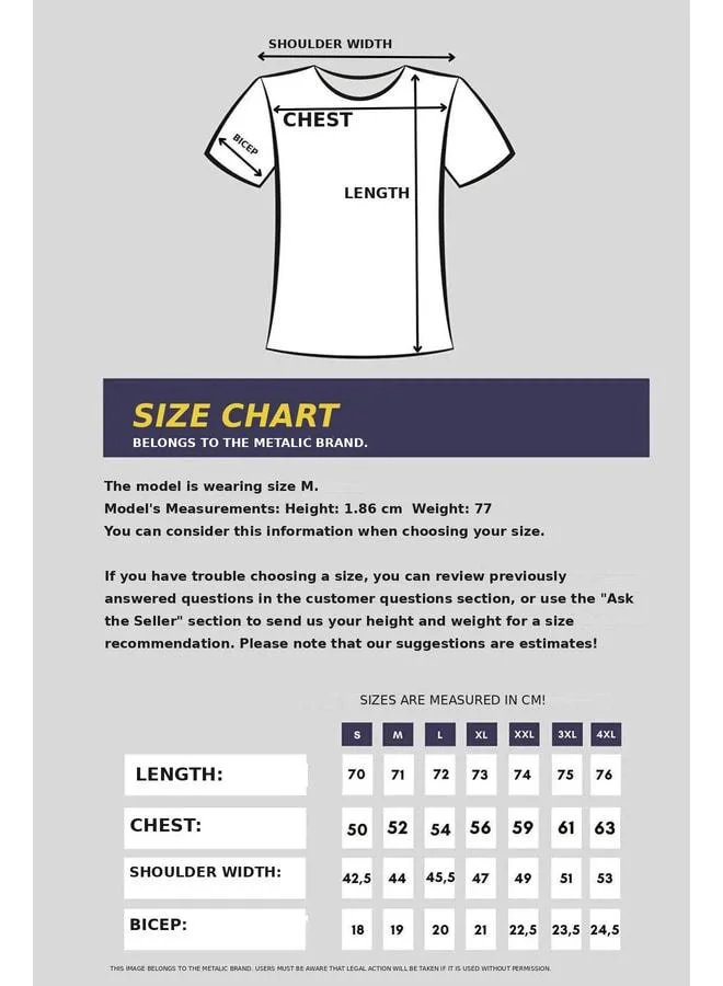 Mmetalic  Men’s Indigo 100% Cotton Basic Regular Fit Short-Sleeve V-Neck T-Shirt for Men | Best Price UAE