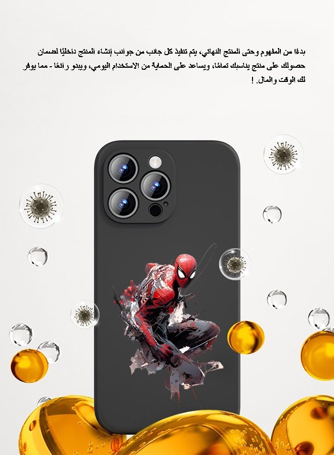 Compatible with iPhone 14 Pro Max Case Liquid Silicone Case Full Body Protective Cover Shockproof Slim Phone Case Anti-Scratch Soft Microfiber Lining - Image 2