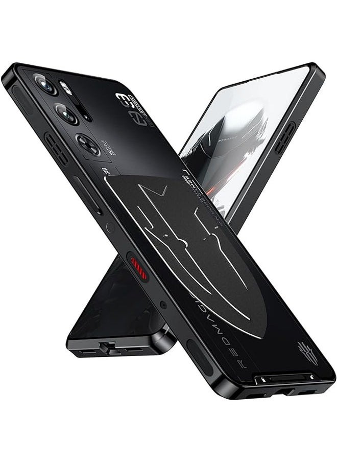 Compatible with Nubia Red Magic 9 Pro Red Magic 9 Pro Plus/9 Pro+ Case with Heat Dissipation and Anti Drop Function,Luxury Translucent Clear PC with Metal Cover