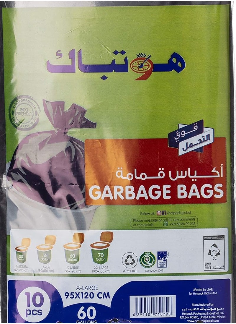 Generic 10-Pack Extra-Large Heavy Duty Black Garbage Bags – 105 x 125 cm  - Image 1