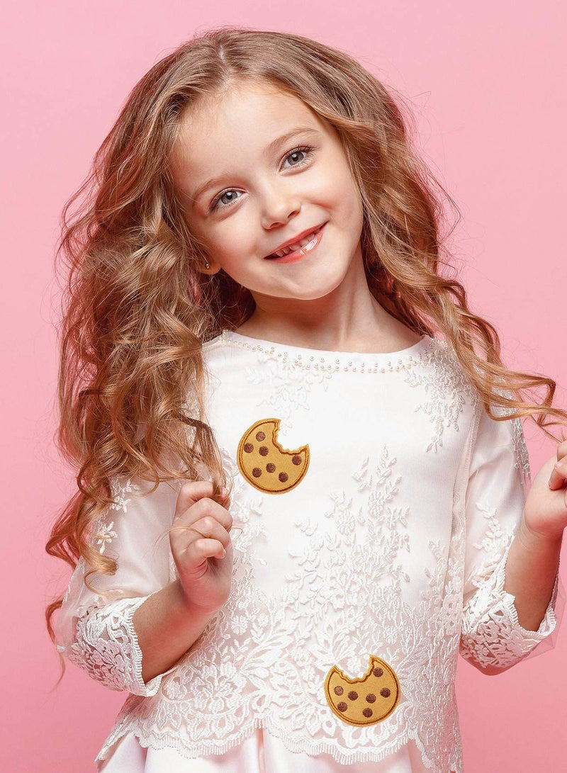 Cookie Embroidered Patches for Clothing, Cute Iron on Stickers Suitable Hair Ring T-Shirt Dress Hat Pants Shoes Curtain - Image 4