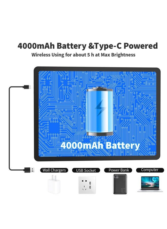 Elice Rechargeable A4 Light Pad with Carry Bag, Magnetic LED Light Board with Physical Button, Super Bright Diamond Art Light Pad, Ultra-Thin Light Box for Tracing, Weeding, Diamond Painting -Black - Image 3
