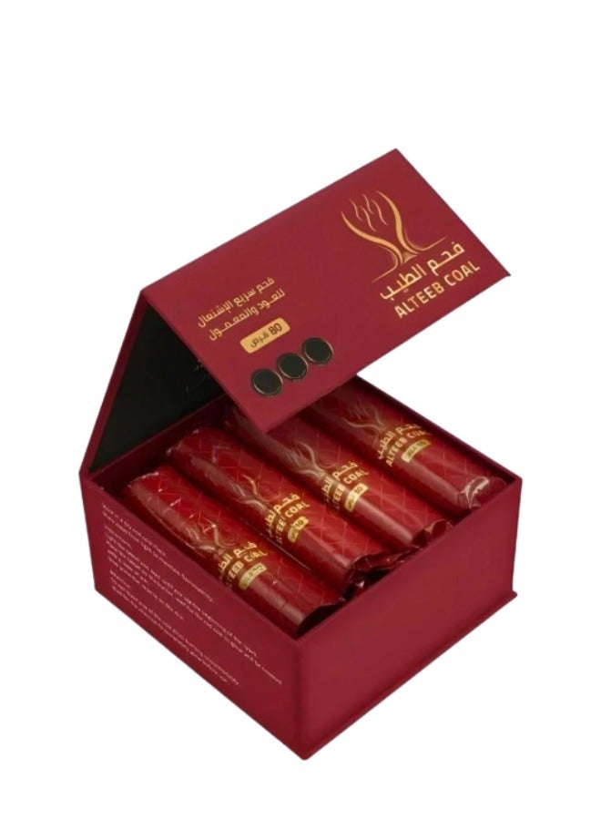 Bakhoor 5 Pieces Charcoal incense fast ignition 80 tablets circular - Image 2