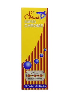 Shark Shark Double Edge Safety Razor Blades, Super Chrome, 100 Count 