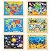 EggSun Wooden Puzzles for Toddlers 356 Packs 24Pcs Jigsaw Wooden Solar System Puzzles for Ages 48Preschool Educational Brain Toys Gifts for Boys and Girls 2 4 3 5 Year OldWorld Map - Image 4