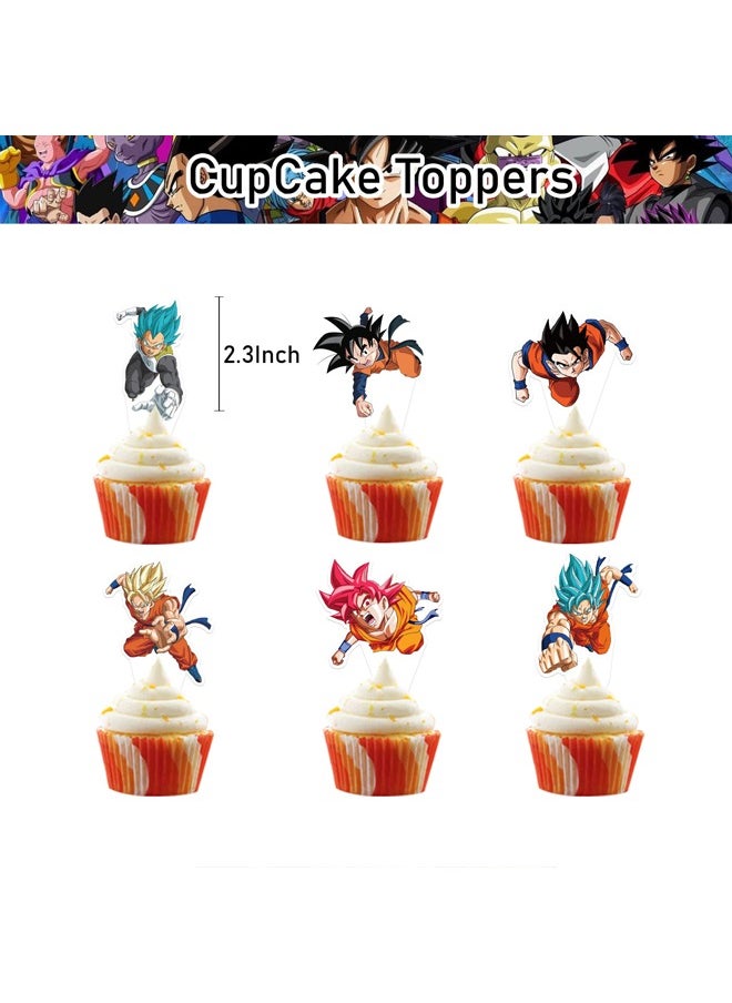 Zeemey - Dragon Ball Theme Balloon Set with Happy Birthday Banner,Cake Topper,Hanging Spins,Perfect for Graduation Baby Shower Birthday Bachelorette Party Backdrop Decoration,Suitable for Indoor and Outdoor - Image 1