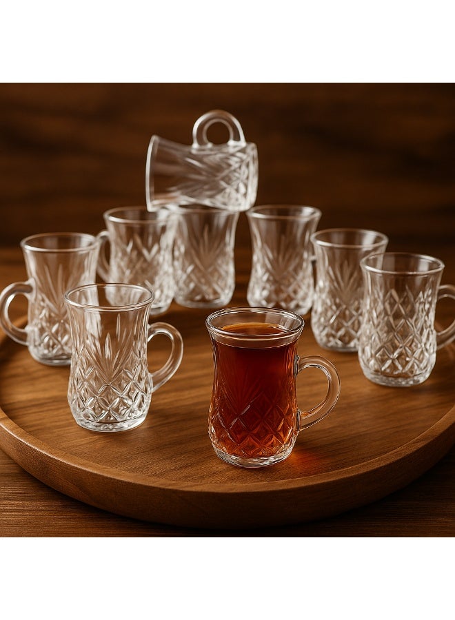 Dania 12-piece clear glass tea cup set, 110 mm - Image 4