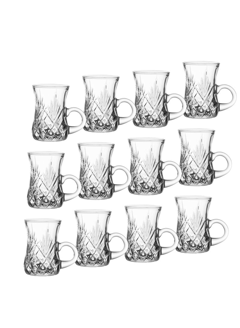 Dania 12-piece clear glass tea cup set, 110 mm - Image 2